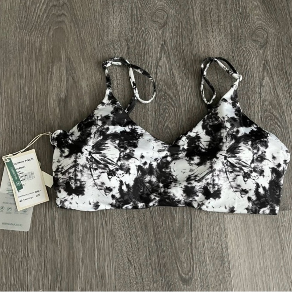 NWT Maaji Black White Printed
Reversible Padded Swimsuit Swim Top XL